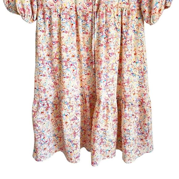 BCBGeneration Babydoll Mini Dress Sketched Garden Multicolor S - Picture 9 of 12